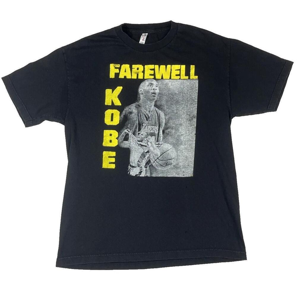 Kobe Bryant Shirt Large Black Farewell Kobe Nba Basketball La Lakers Black Mamba